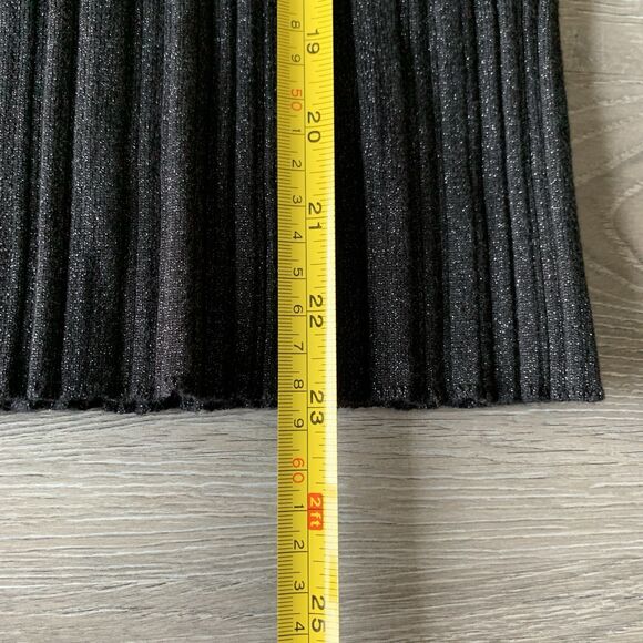 NWT Madewell Crop Tank Top Medium Black Shimmer Cross straps Stretch Sleeveless - Picture 7 of 8